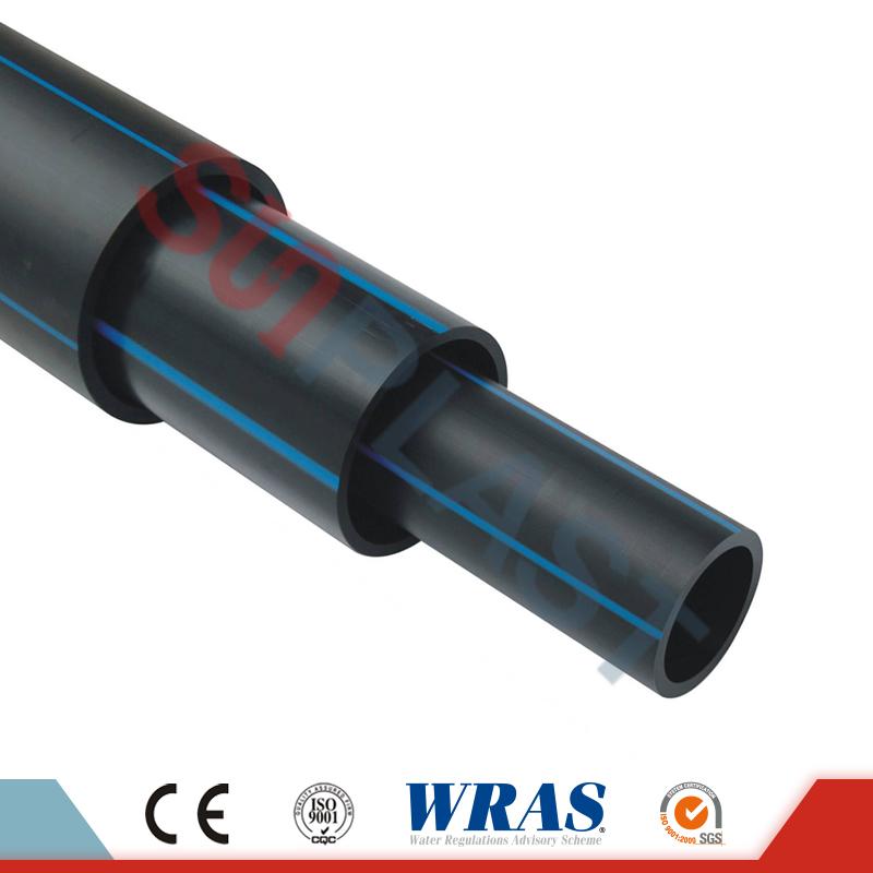 HDPE-Rohr (Poly Pipe) in schwarz / blauer Farbe für die Wasserversorgung